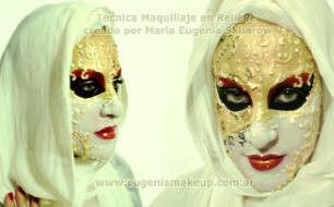 Maquillaje  con relieves - Fantasia Carnaval